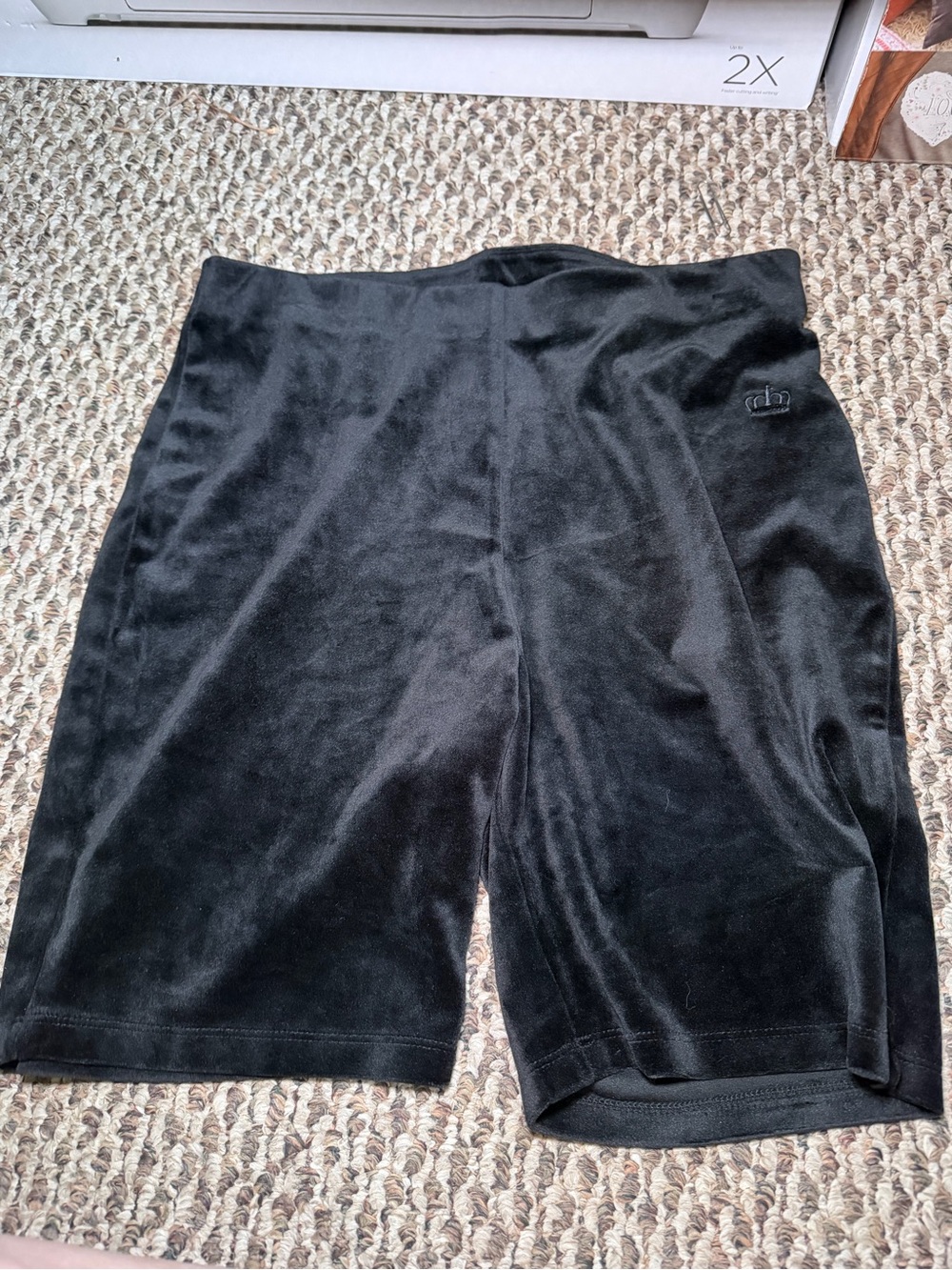 Juicy Couture Black Velour Bike Shorts
